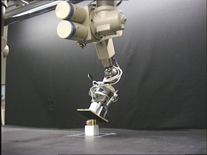 Robot manipulator during probing sequence